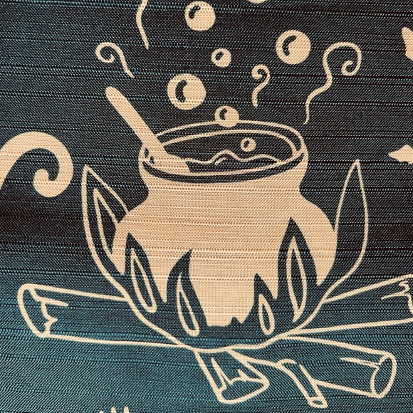 Halloween It’s Spooky Season Fabric Shower Curtain Metal Hooks Black Orange - Picture 5 of 11